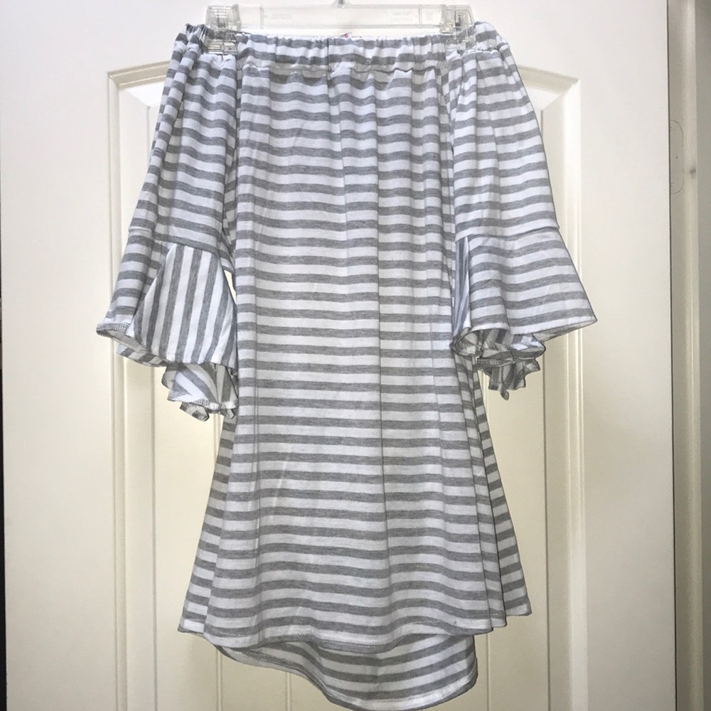 STRIPED OPEN BACK DRESS
